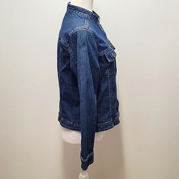 Susan Bristol Jean Jacket Button Closure and Sleeve Two Chest Pockets Size S - Picture 6 of 10